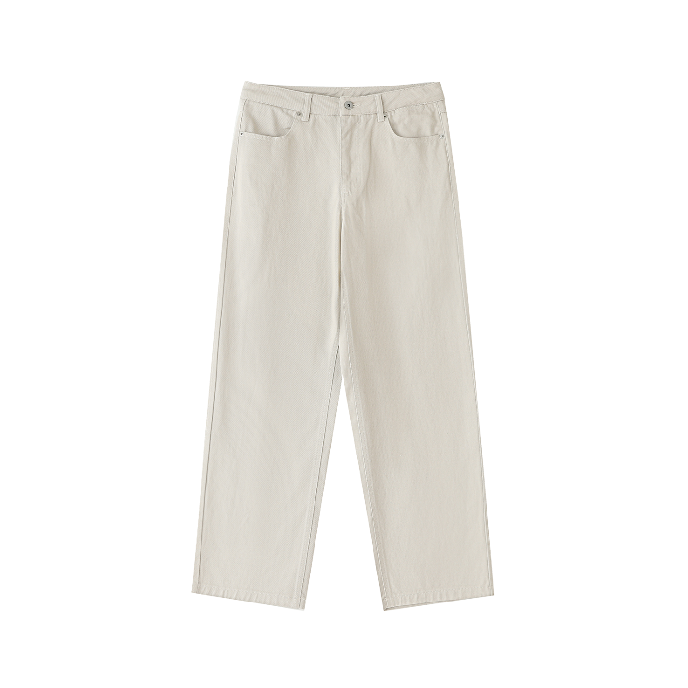 Goose Cotton Straight-Leg Pants
