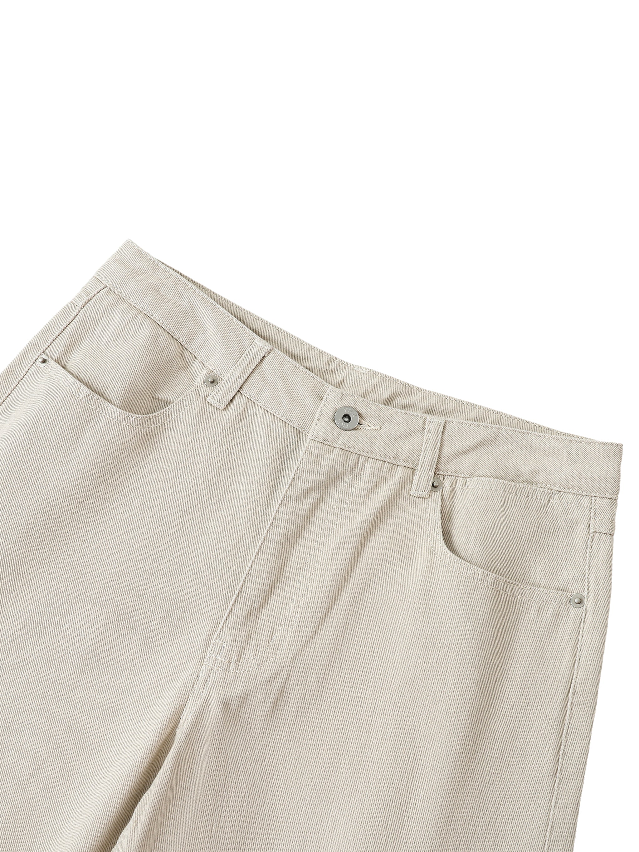 Goose Cotton Straight-Leg Pants